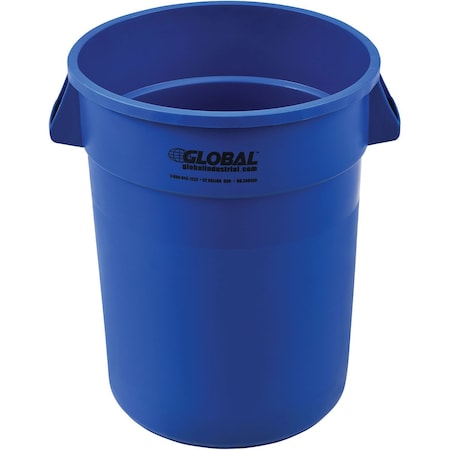 32 Gallon Garbage Can, Blue